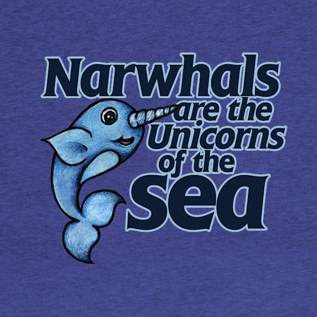 Narwhals are the unicorns of the sea by bubbsnugg